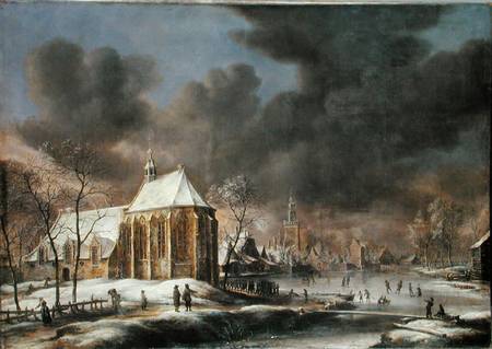 The Church of Nieukoop van Abraham Beerstraten