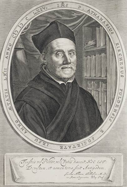 Portrait of Athanasius Kircher (1602-1680) van Abraham Bloemaert