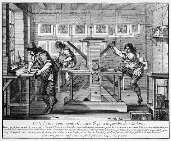 French printing press van Abraham Bosse