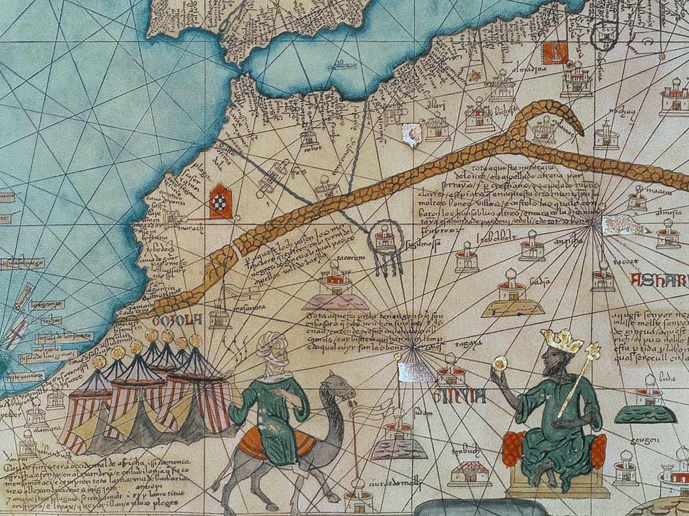 Detail from the Catalan Atlas, 1375  (detail of 151844) van Abraham Cresques