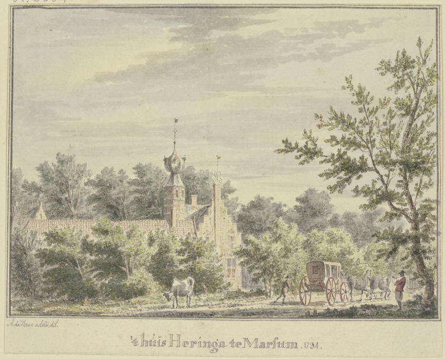 Huis Heringa te Marsum van Abraham de Haen d. J.