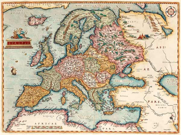 Europae (From: Theatrum Orbis Terrarum) van Abraham Ortelius