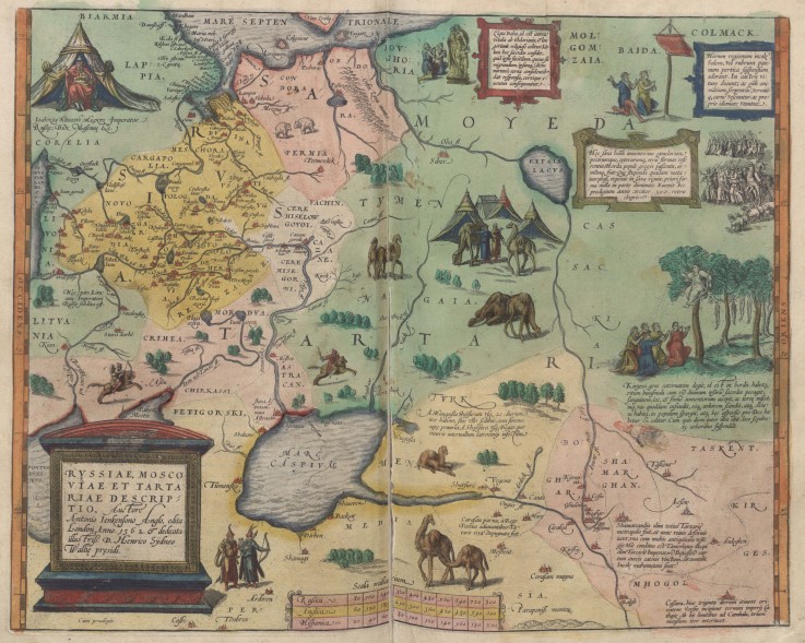 Map of Russia (From: Theatrum Orbis Terrarum) van Abraham Ortelius
