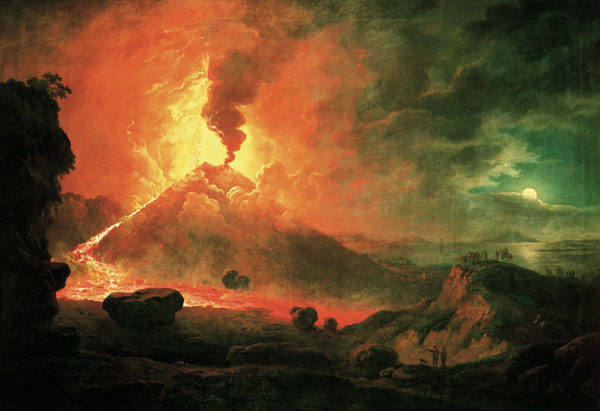 The Eruption of Vesuvius van Abraham Pether
