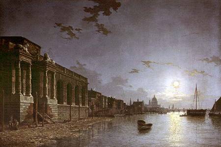 A View of the Thames van Abraham Pether