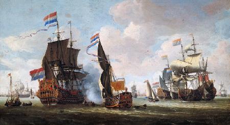 De aankomst van Michiel Adriaanszoon de Ruyter in Amsterdam