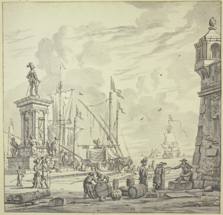 The port of Livorno van Abraham Storck d. Ä.