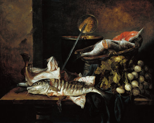 Fischstillleben van Abraham van Beyeren