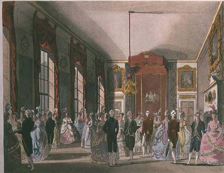 Drawing Room, St. James's, from Ackermann's 'Microcosm of London' van A.C. Rowlandson