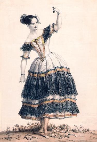 Fanny Elssler as Florinda in the dance La Cachucha (ballet Le Diable boiteux)