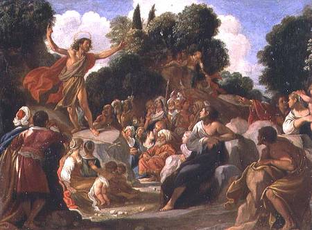 St. John the Baptist Preaching (panel) van Adam Elsheimer