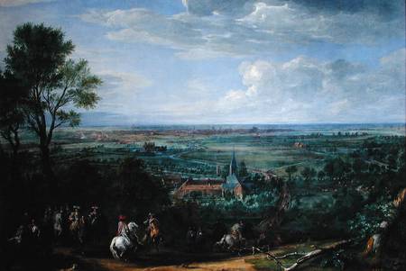 Louis XIV (1638-1715) at the Siege of Lille facing the Priory of Fives, August 1667 van Adam Frans van der Meulen