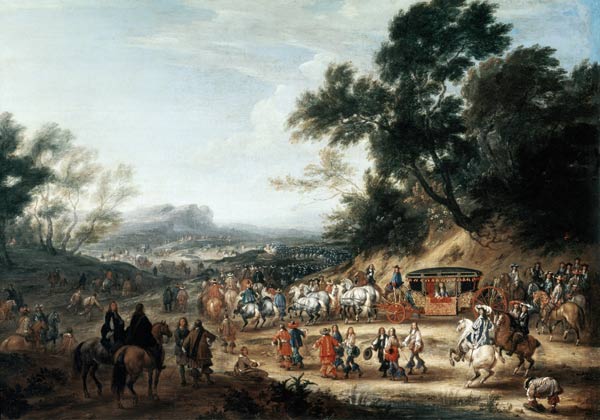Louis XIV Travelling van Adam Frans van der Meulen