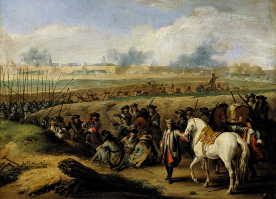 Louis XIV (1638-1715) at the Siege of Tournai van Adam Frans van der Meulen