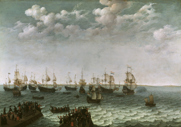 A.Willaerts, Abfahrt einer Kriegsflotte van Adam Willaerts