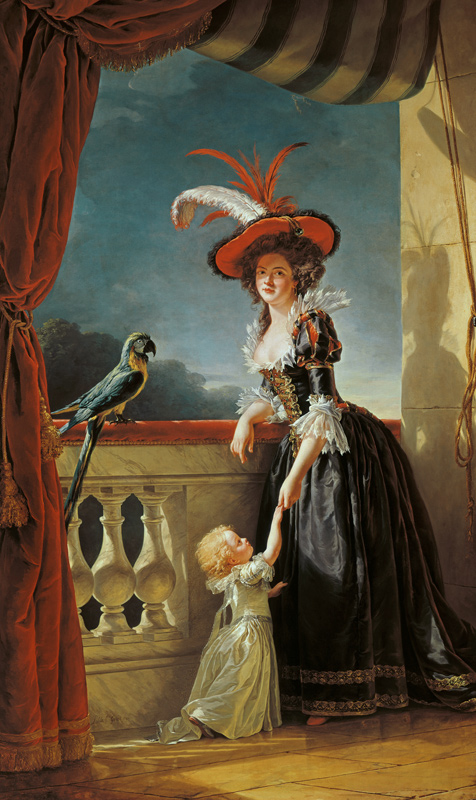 Portrait of Louise-Elisabeth de France (1727-59) Duchess of Parma and her son Ferdinand (1751-1802) van Adélaide Labille-Guiard
