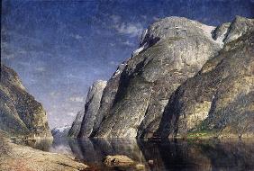 The Sognefjord, Norway, c.1885 (oil on canvas)