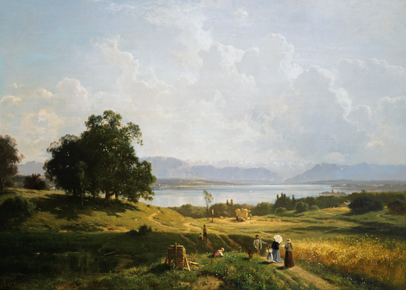 Der Starnberger See von Pöcking aus. van Adolf Heinrich Lier