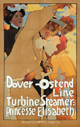 Dover-Ostend Line, Turbine Steamer: Princess Elisabeth (Poster)