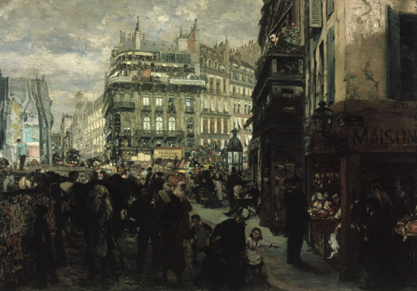 A.v.Menzel / Weekday in Paris / 1869. van Adolph Friedrich Erdmann von Menzel