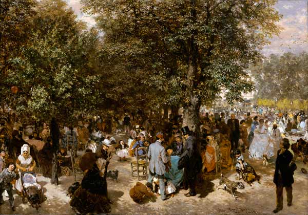 Ein Nachmittag im Tuileriengarten van Adolph Friedrich Erdmann von Menzel