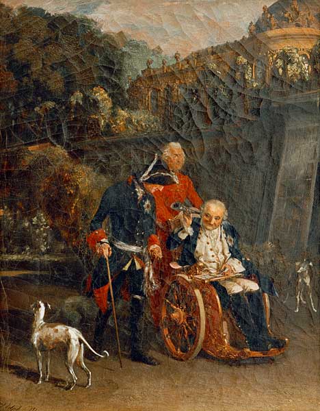 Frederick the Great van Adolph Friedrich Erdmann von Menzel
