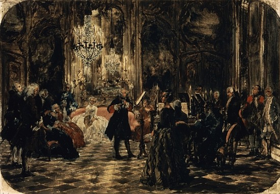 Sketch for The Flute Concert van Adolph Friedrich Erdmann von Menzel