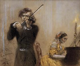 Clara Schumann et Joseph Joachim en concert