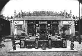 The Chinese Pavilion at the Universal Exhibition of 1889 in Paris (b/w photo) 
