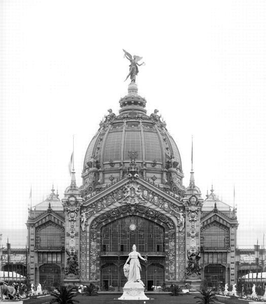 View of the Central Dome, Universal Exhibition, Paris, 1889 (b/w photo)  van Adolphe Giraudon