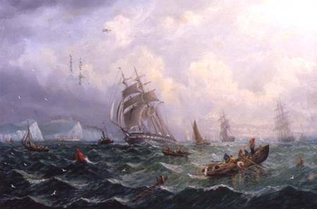 Shipping in Choppy Seas of Scarborough van Adolphus Knell