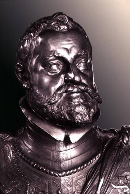Rudolph II Holy Roman Emperor (1552-1612) detail of half length portrait bust van Adriaen de Vries