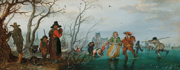 Winter (Amusement on the Ice) van Adriaen Pietersz. van de Venne