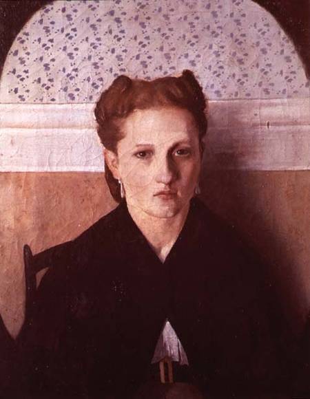 Portrait of the artist's wife van Adriano Cecioni