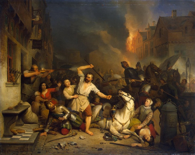 French Fury in Antwerp van Adrien Ferdinand de Braekeleer