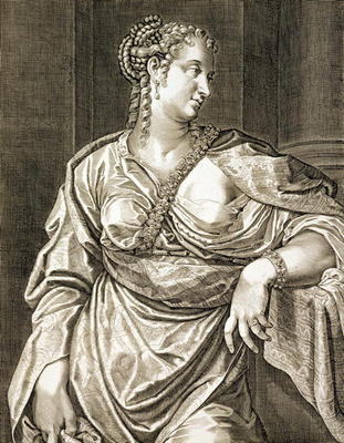 Agrippina wife of Tiberius (engraving) van Aegidius Sadeler or Saedeler
