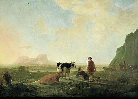 Herdsmen with cows van Albert Cuyp