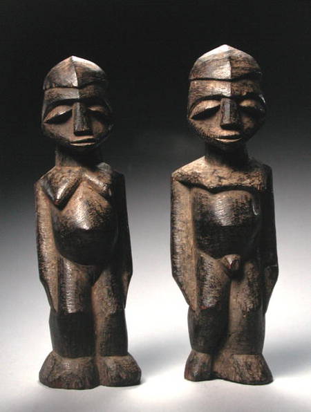 Two Lobi Figures, Ghana van African