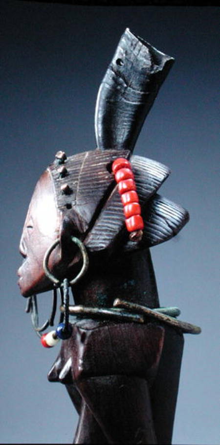 Nkishi Figure, Luba Culture, Shandaki, from Democratic Republic of Congo (wood, iron, beads & antelo van African