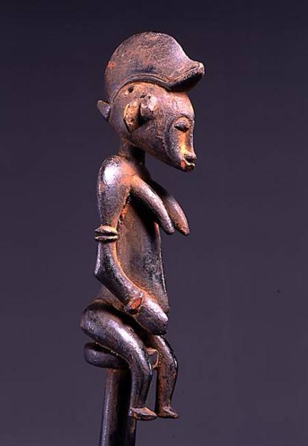 Senufo Staff with Sitting Figure from Ivory Coast van African