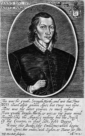 Portrait of John Donne, dated 1591, frontispiece to ''The Poems of John Donne'', published 1942 van (after) English School