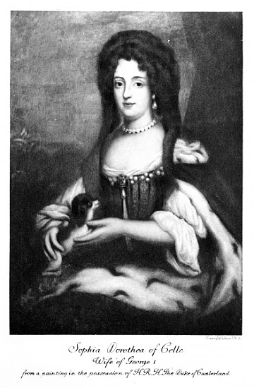 Sophia Dorothea of Celle; engraved by Emery Walker van (after) English School