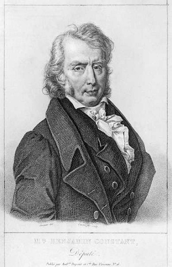 Henri Benjamin Constant de Rebecque (1767-1830) as Deputy; engraved by Louis Francois Couche (1782-1 van (after) Jacques