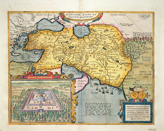 The Expedition of Alexander the Great, from the ''Theatrum Orbis Terrarum'' van (after) Abraham Ortelius
