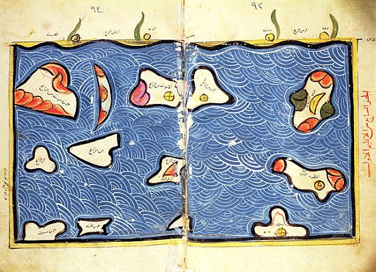 The Indian Ocean, from an atlas van (after) Abu Muhammad Al-Idrisi or Edrisi