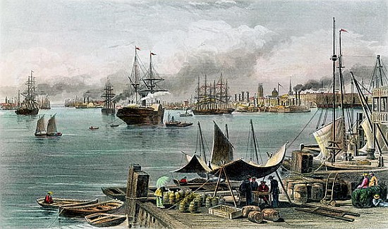 Port of New Orleans; engraved by D.G. Thompson van (after) Alfred R. Waud