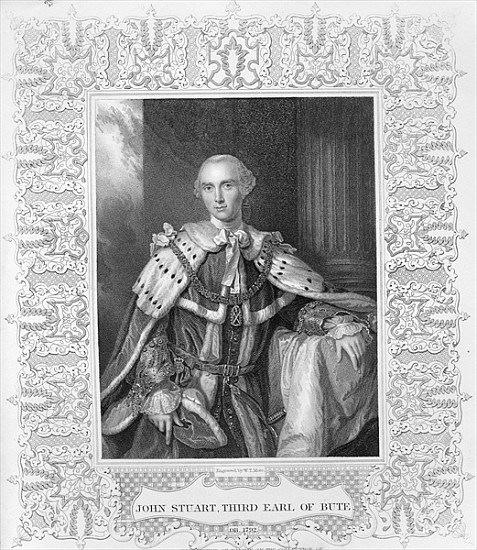 John Stuart, Third Earl of Bute; engraved by W.T. Mote van (after) Allan Ramsay