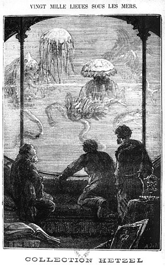 The Nautilus Passengers, illustration from ''20,000 Leagues Under the Sea'' Jules Verne (1828-1905)  van (after) Alphonse Marie de Neuville