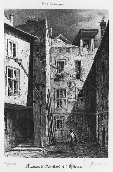 The House of Heloise and Abelard, illustration from ''Paris historique'', van (after) Auguste Jacques Regnier