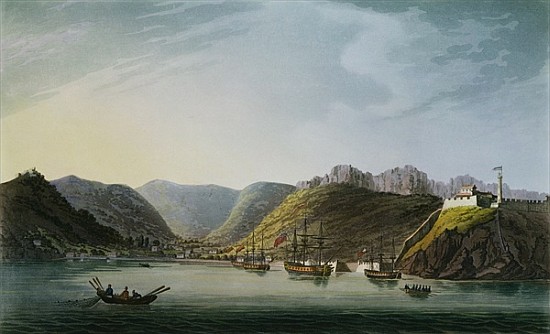 View of the West Side of Porto Ferraio Bay, Elba; engraved by Francis Jukes (1747-1812) published by van (after) Captain James Weir